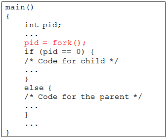 fork system call