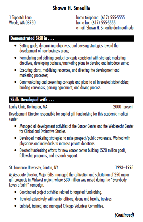 various types of resumes