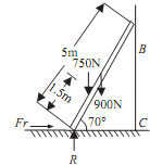 1417_Find the coefficient of friction between ladder and floor.png