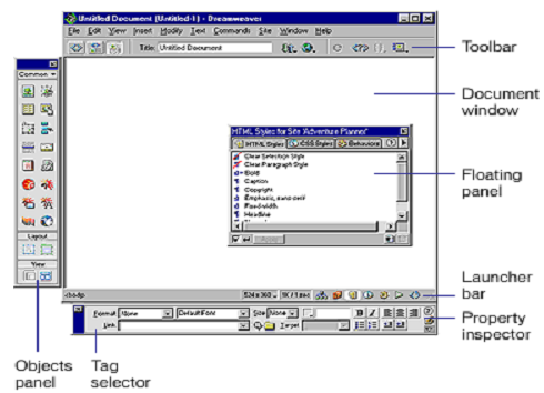 1703_Overview of the Dreamweaver work area.png