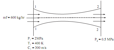 531_Determine the isentropic flow through the nozzle.png