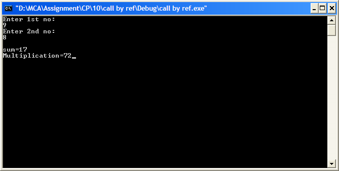 C program to demonstrate call by reference, C/C++ Programming