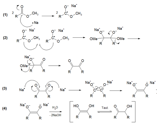 873_mechanism of Acyloin condensation.png